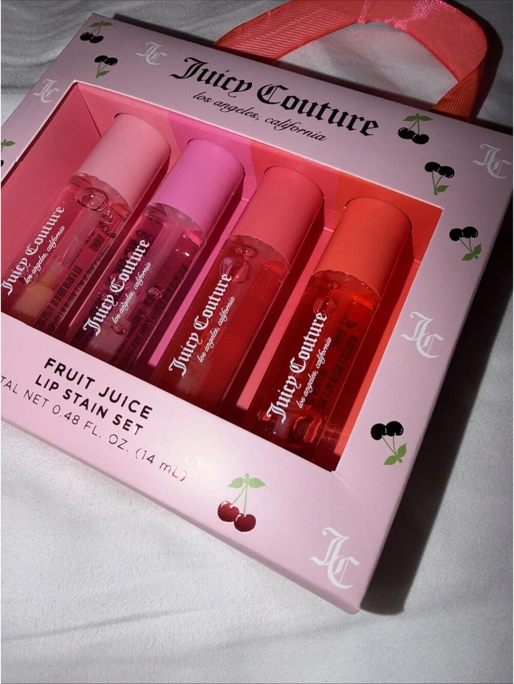 Juicy Couture Fruit Juice Lip Stain Set 4 Pc Multicolor Lip Tint Gift Set New